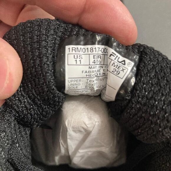 Fila Men's Black and Grey Trainers - Picture 7 of 7